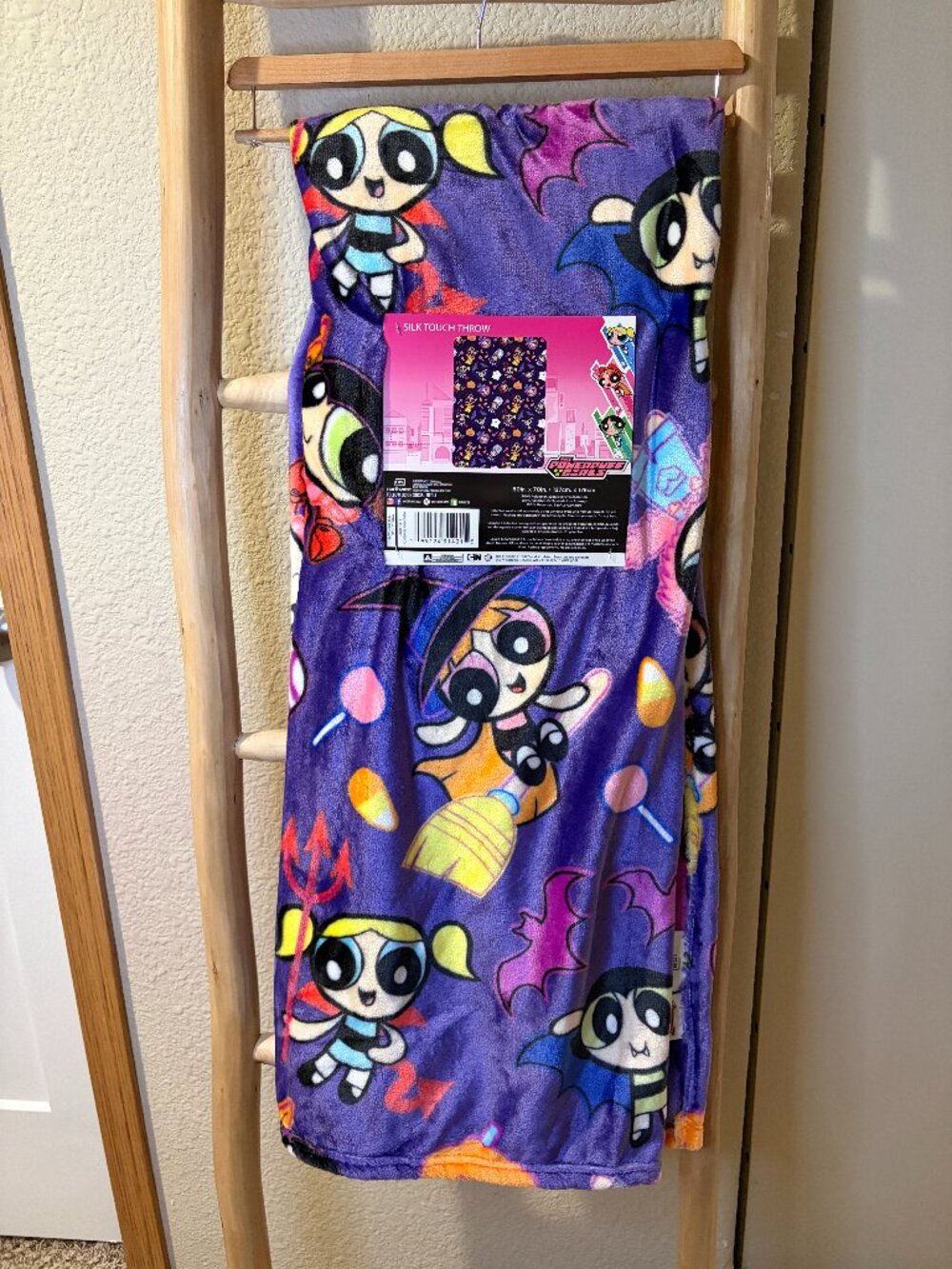 Powerpuff Girls Halloween Silk Touch Throw Blanket 90s 50x70 NWT